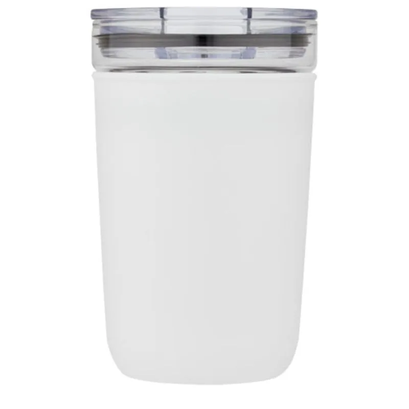Vaso de vidrio de 420 ml con pared exterior de plástico reciclado 'Bello'